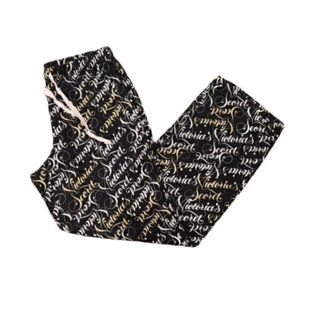 [Victoria Secret] Cursive Text Drawstring Pajama Pants - Size S
